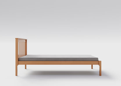 Jugendbett / Einzelbett aus massivem Buchenholz, 90x200 cm, natur